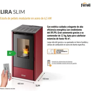 Estufa de pellet Ferroli Lira Slim 6.50